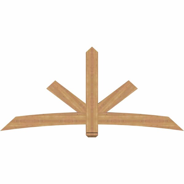 Ekena Millwork Alberta Smooth Timber Gable Bracket, Western Red Cedar, 84"W x 38"H x 3 1/2"D x 5 1/2"F, 11/12 Pitch GBW084X38X0406ALB00SWR - main